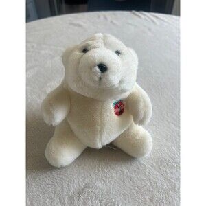 Vintage Coca-Cola polar bear plushie 7”